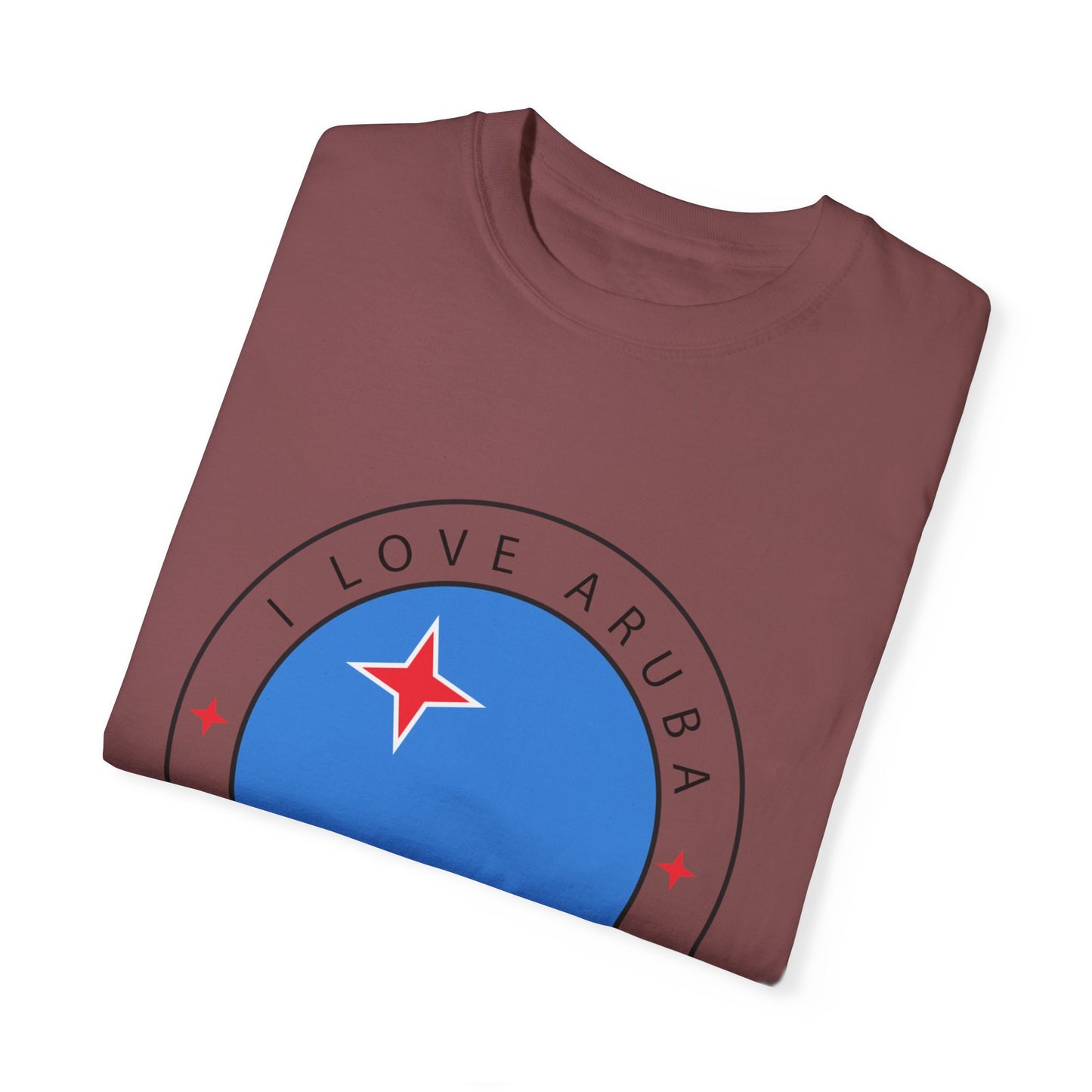 I Love Aruba Flag Unisex Garment-Dyed T-shirt