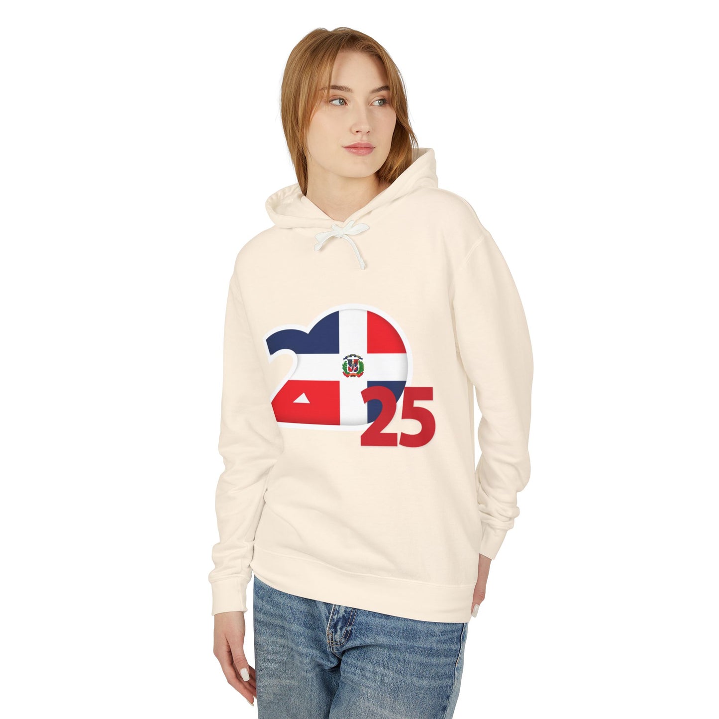 Dominican Republic 2025 Unisex Lightweight Hooded Sweatshirt
