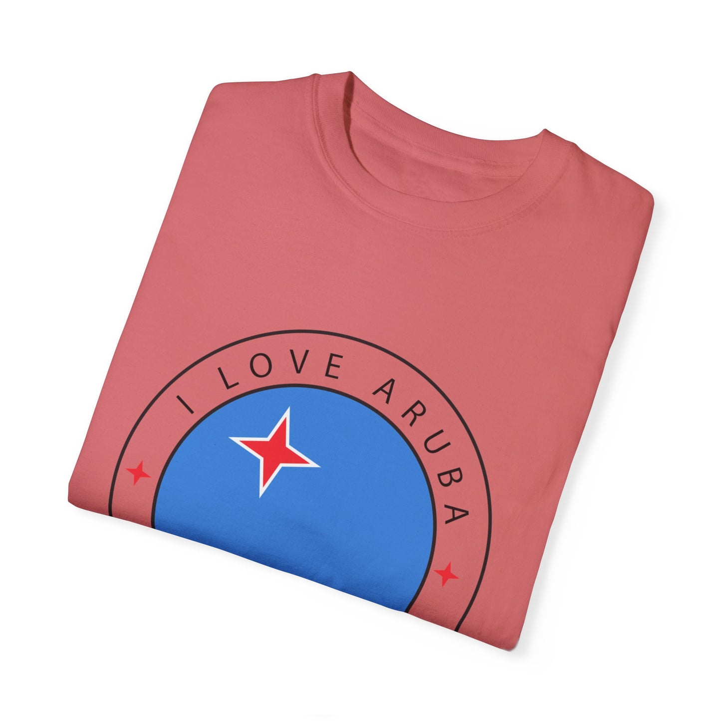 I Love Aruba Flag Unisex Garment-Dyed T-shirt