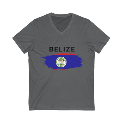 Belize Flag Short Sleeve V-Neck Tee