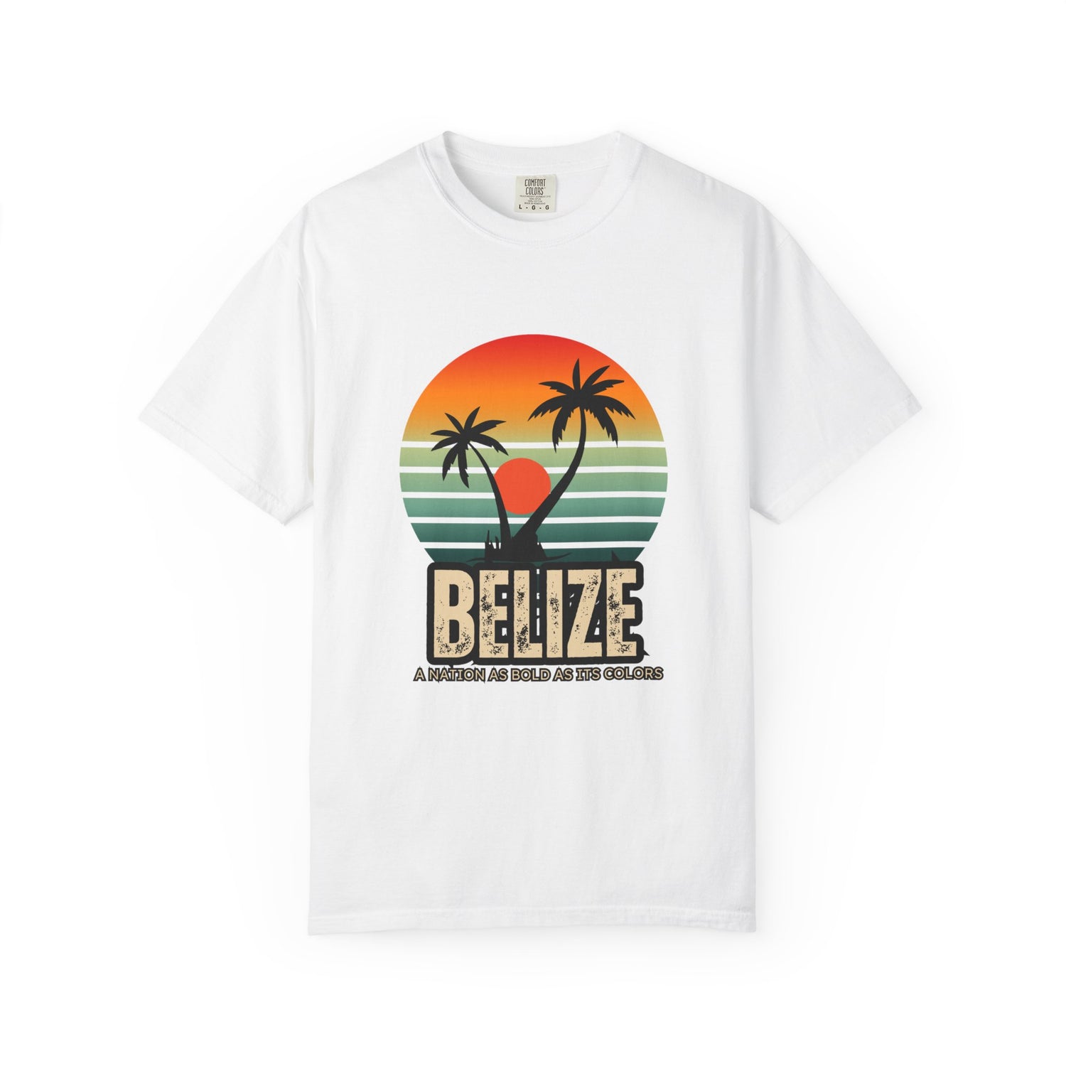 Belize Sunset Vintage T-Shirt - Unisex Garment-Dyed Tee for Tropical Vibes