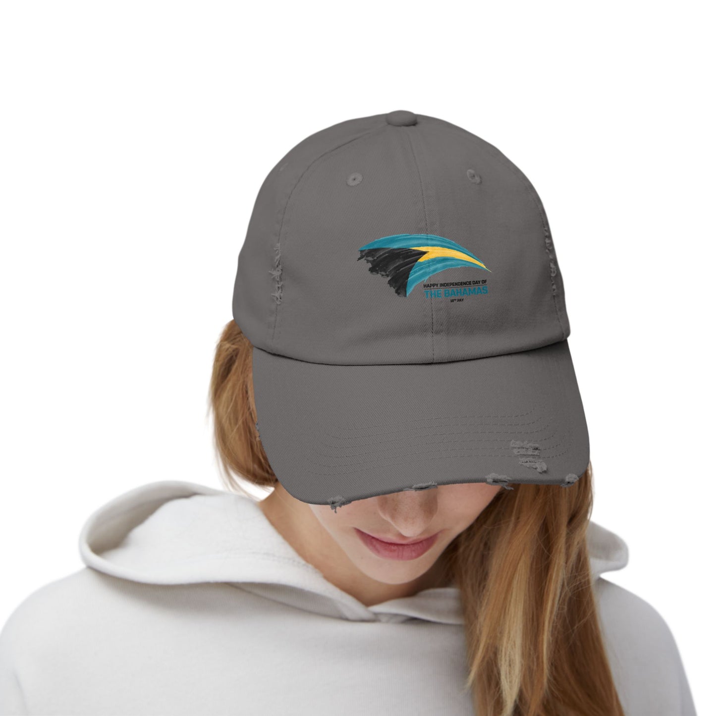 Bahamas Flag Cap Distressed Cap