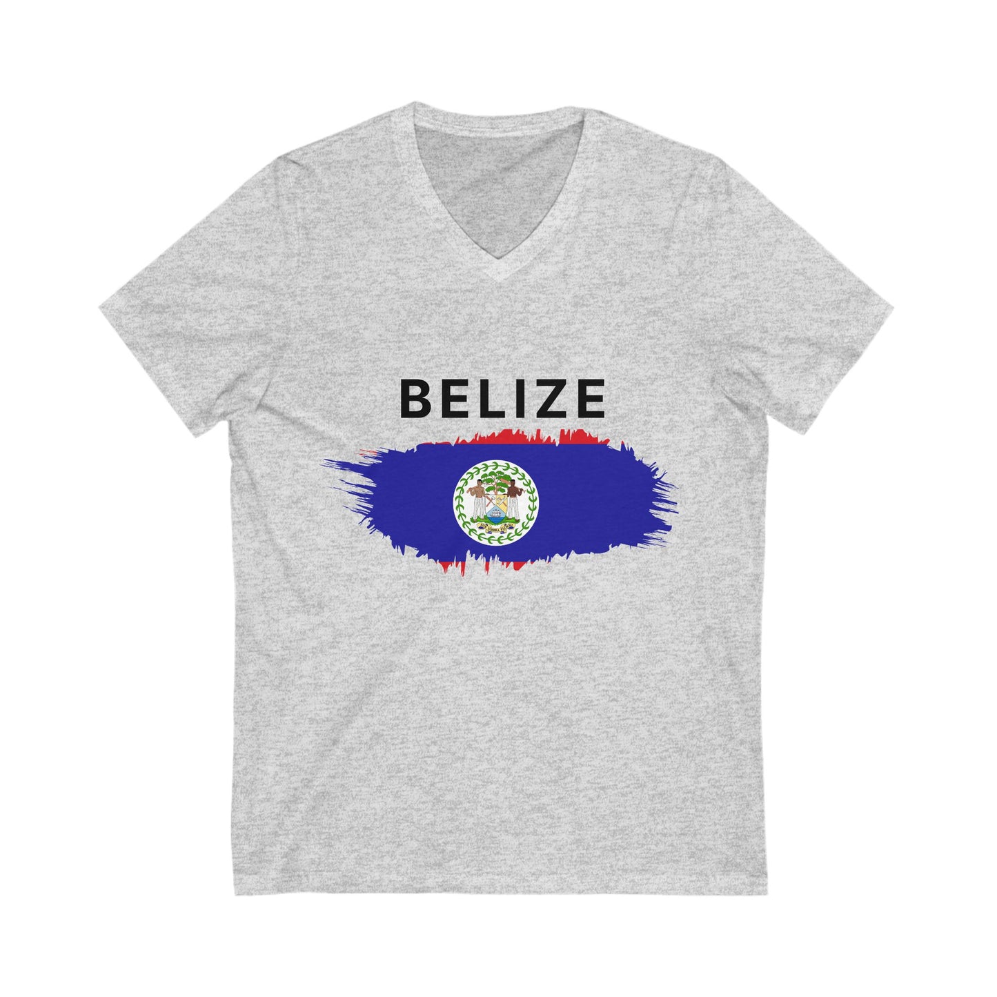 Belize Flag Short Sleeve V-Neck Tee