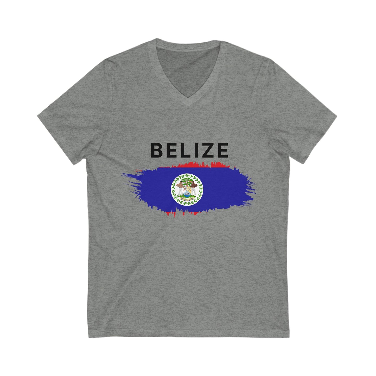 Belize Flag Short Sleeve V-Neck Tee
