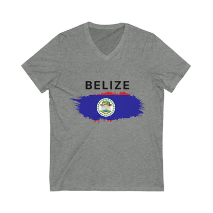 Belize Flag Short Sleeve V-Neck Tee