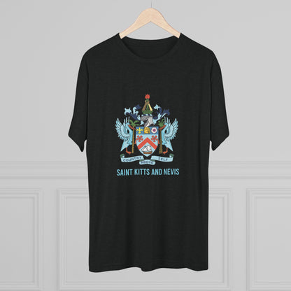 Saint Kitts and Nevis Coat Of Arm Unisex Tri-Blend T-Shirt