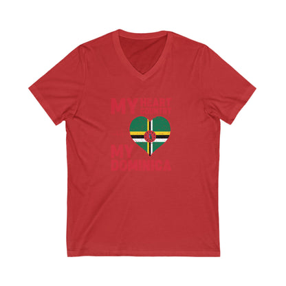 Men & Women Dominica Short Sleeve V-Neck Tee