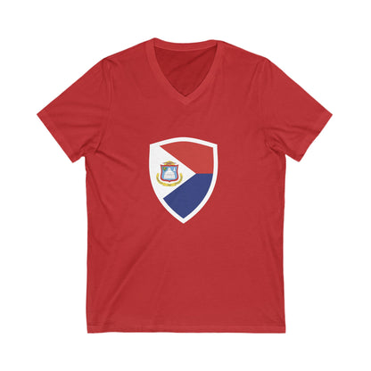 Sint Maarten Unisex Jersey Short Sleeve V-Neck T-Shirt