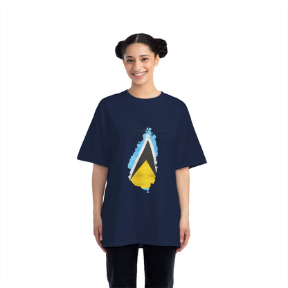 Saint Lucia Map Shape Flag T-Shirt