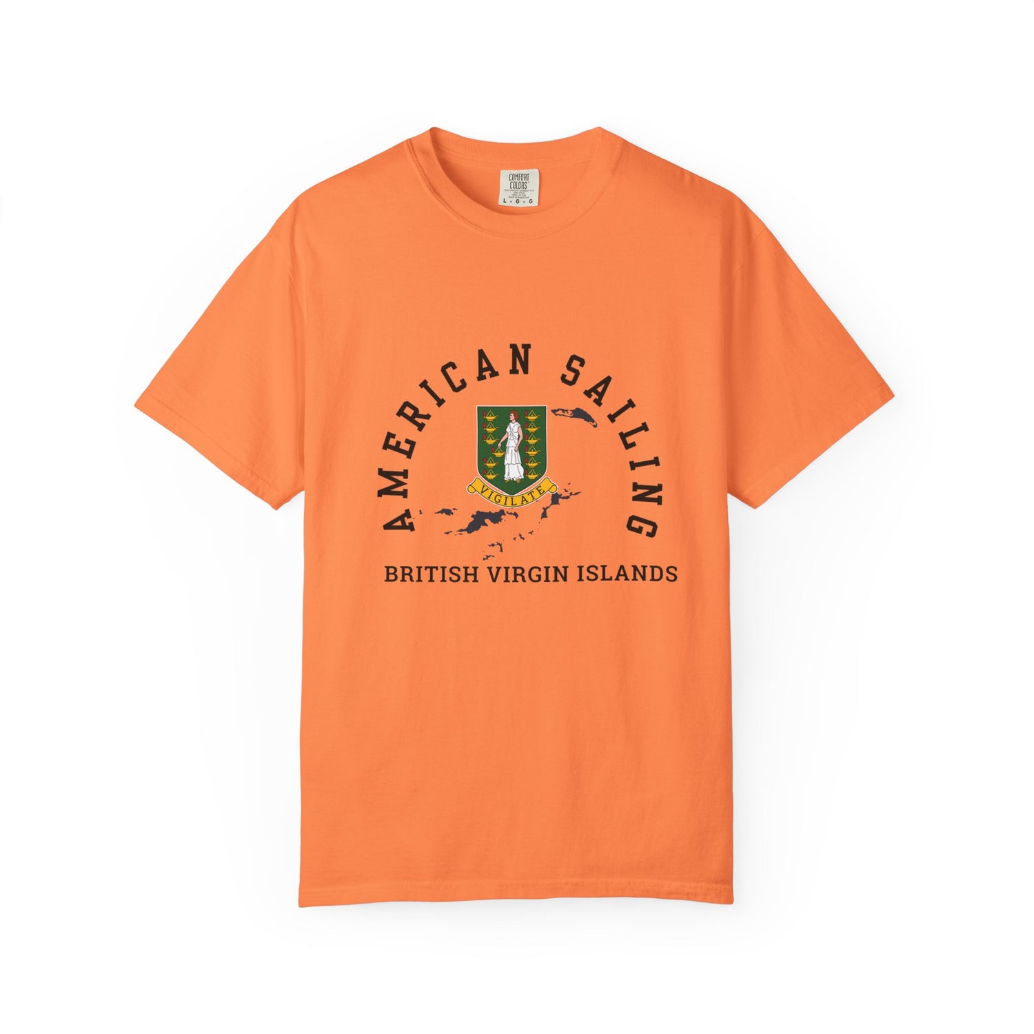 American Sailing British Virgin Islands Unisex Garment-Dyed T-Shirt | Casual Summer Wear