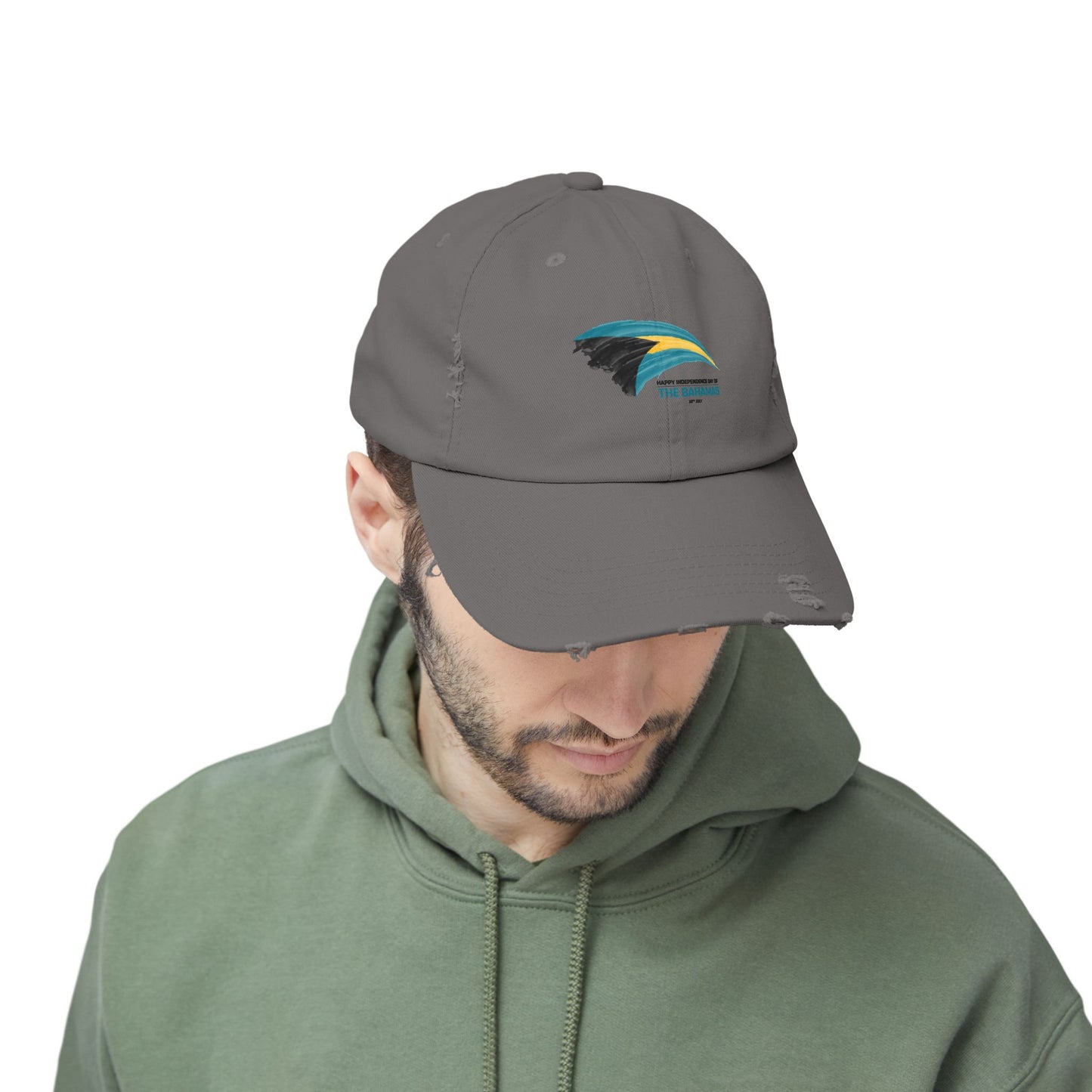 Bahamas Flag Cap Distressed Cap