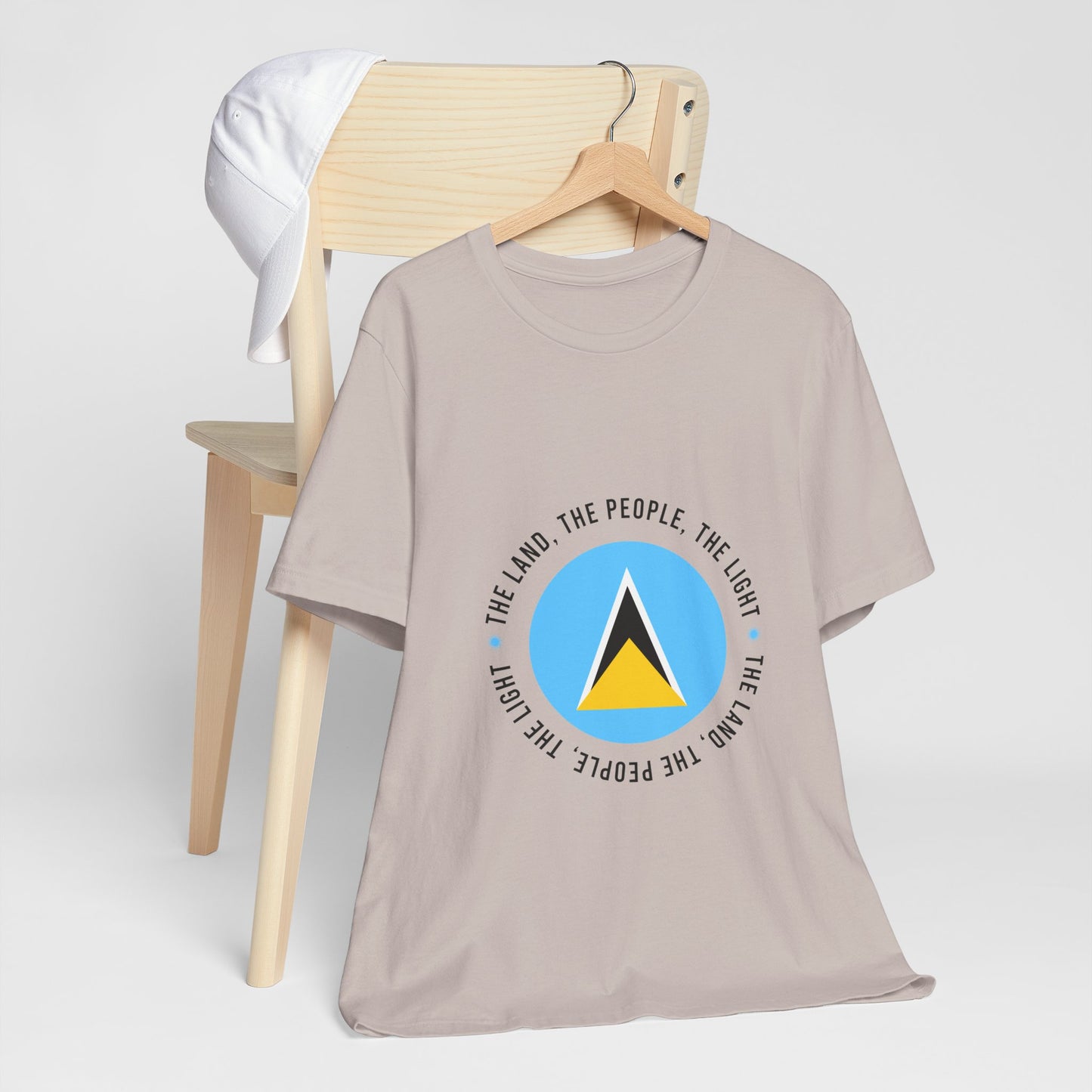Unisex Jersey Korte Mouw Saint Lucia Vlag Shirt