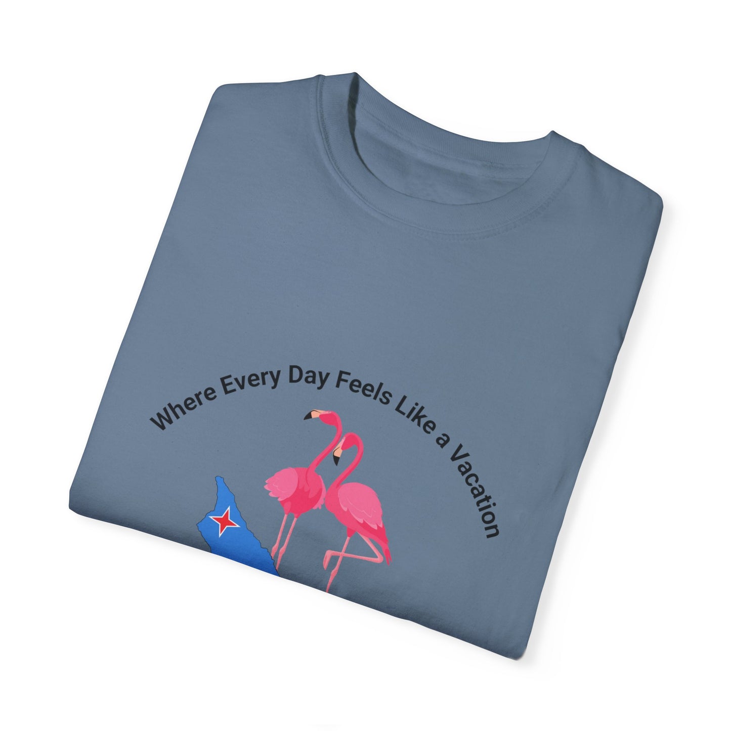 Vacation Vibe Unisex T-Shirt - Aruba Flamingos Design