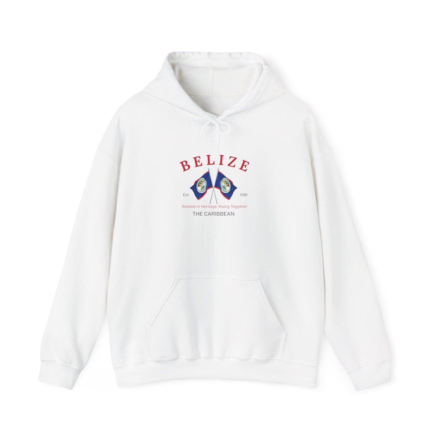 Belize Retro Unisex Hooded Sweatshirt - Casual Caribbean Style