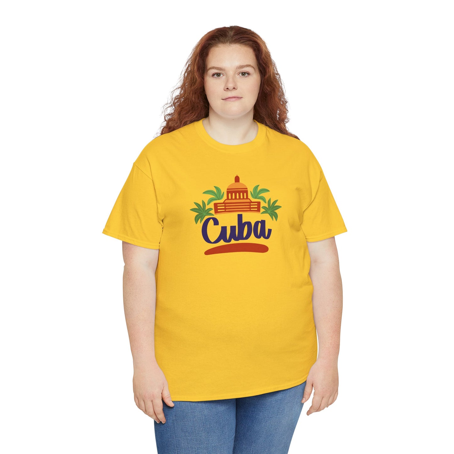 Unisex Zware Cuba Katoenen T-shirt