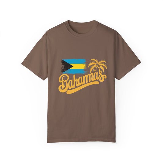 Bahamas Unisex Garment-Dyed T-Shirt - Tropical Vibes, Beachwear Essential