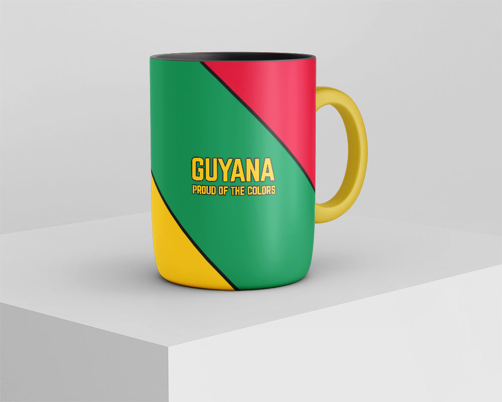 Guyana Colorful  Accent Coffee Mug - Perfect for Tea Lovers & Gift Giving