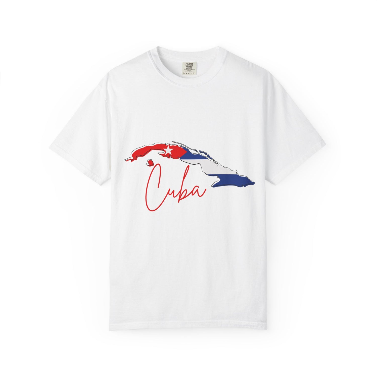 Cuba Map Unisex Garment-Dyed T-Shirt | Soft Cotton Tee for Travelers & Culture Lovers