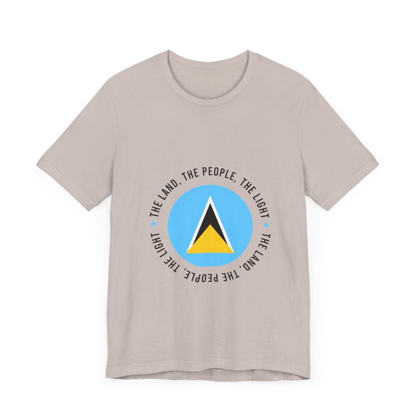 Unisex Jersey Korte Mouw Saint Lucia Vlag Shirt