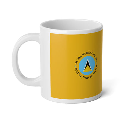 Jumbo Cup with Saint Lucia Flag