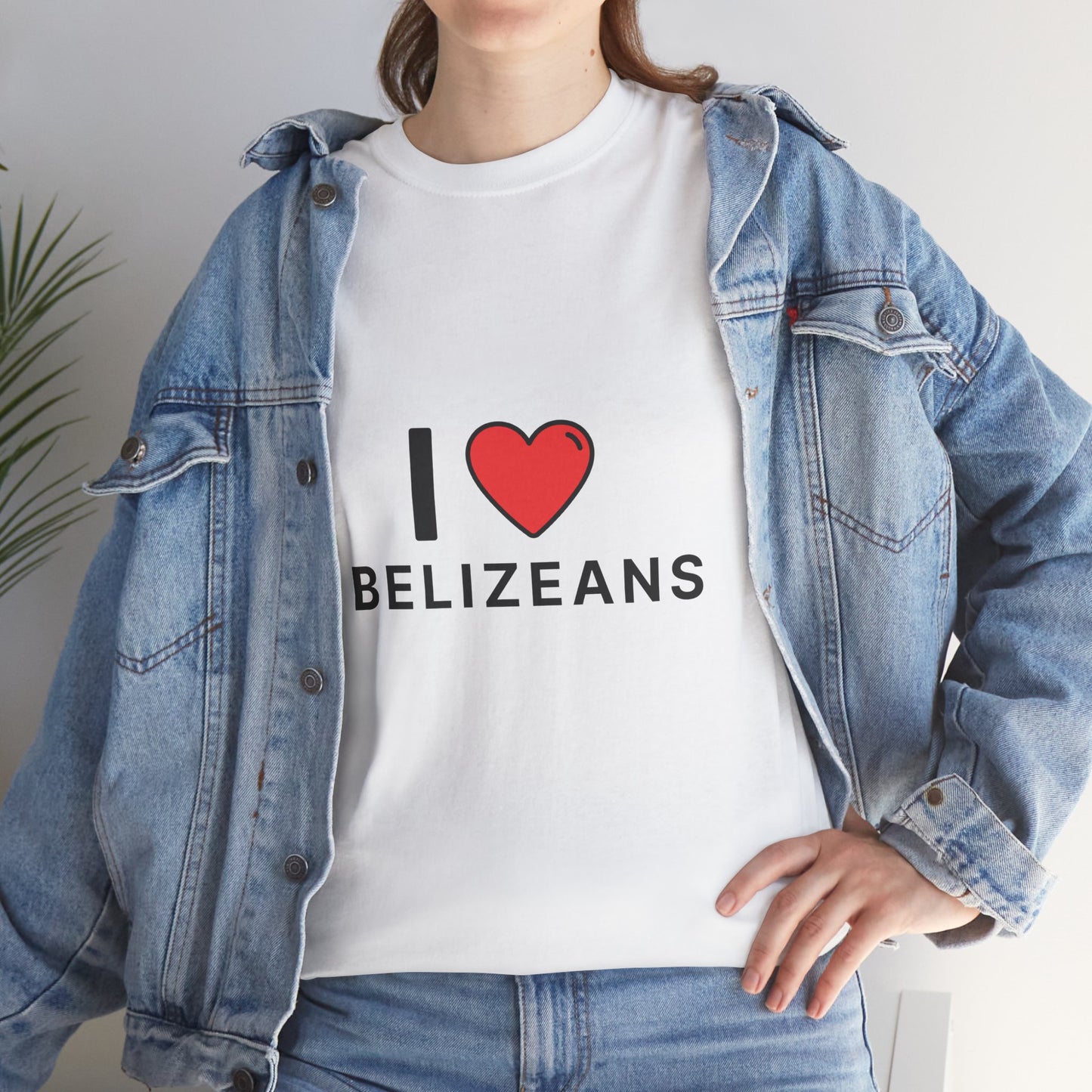 I Love Belizeans  Cotton T shirt