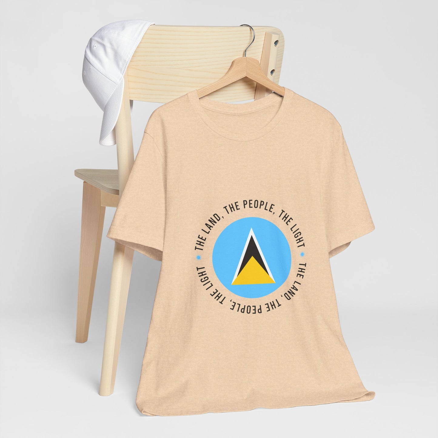Unisex Jersey Korte Mouw Saint Lucia Vlag Shirt