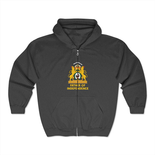 Unisex Vader van de Onafhankelijkheid Full Zip Hooded Sweatshirt 