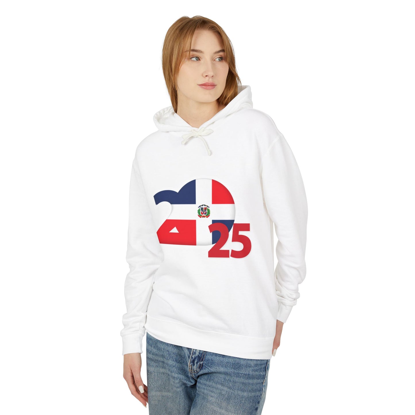 Dominican Republic 2025 Unisex Lightweight Hooded Sweatshirt