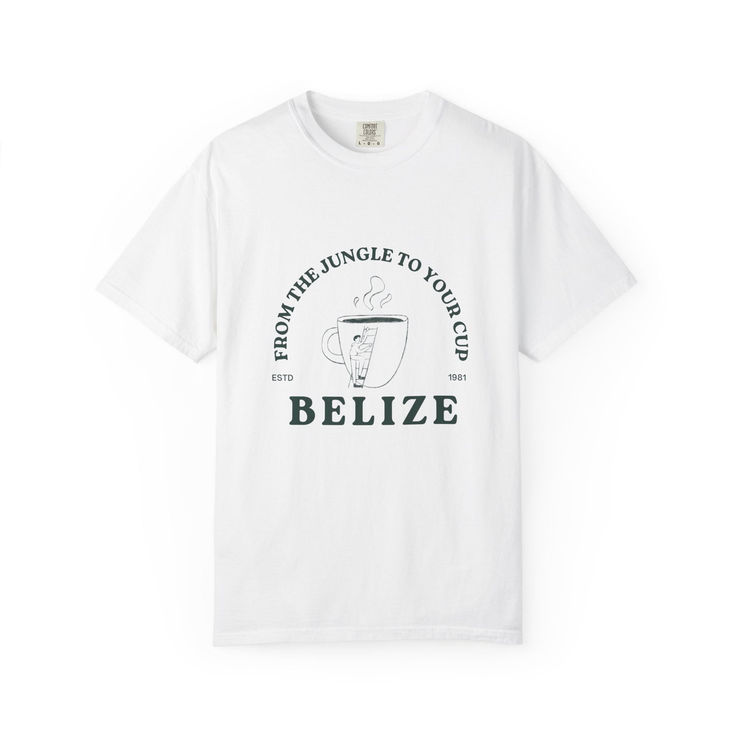 Belize Unisex Garment-Dyed T-Shirt - From the Jungle to Your Cup