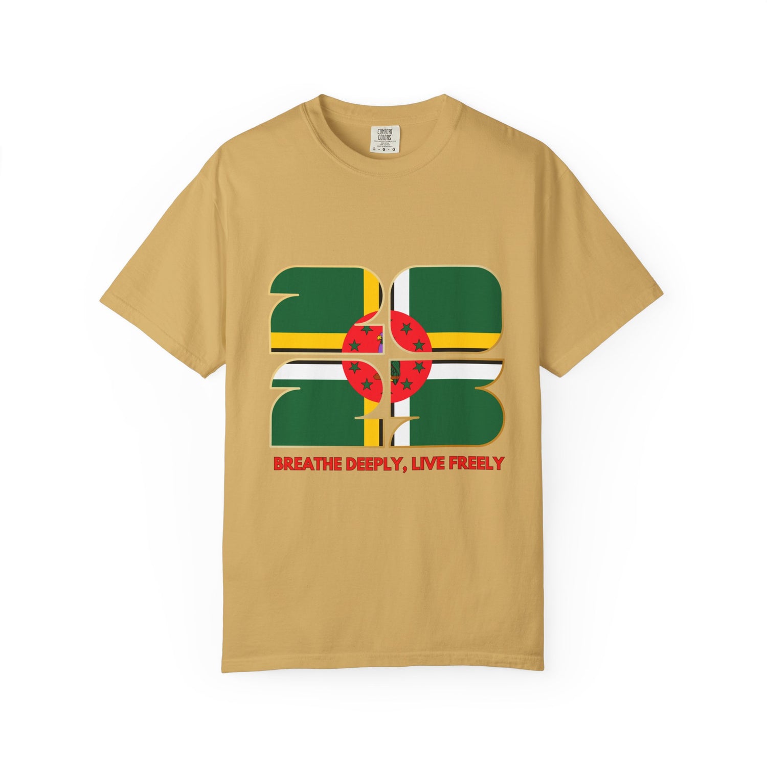 Breathe Deeply, Live Freely Unisex T-Shirt | Garment-Dyed Vibe for Everyday Adventures | Dominica Shirt