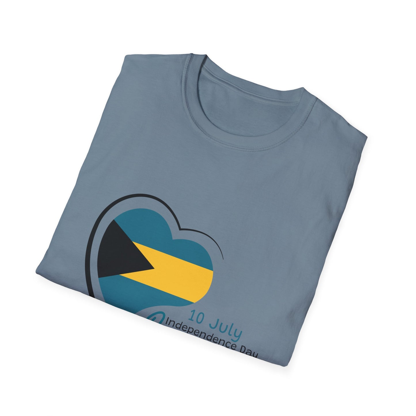 Bahamas Heart Shaped Flag  T-Shirt