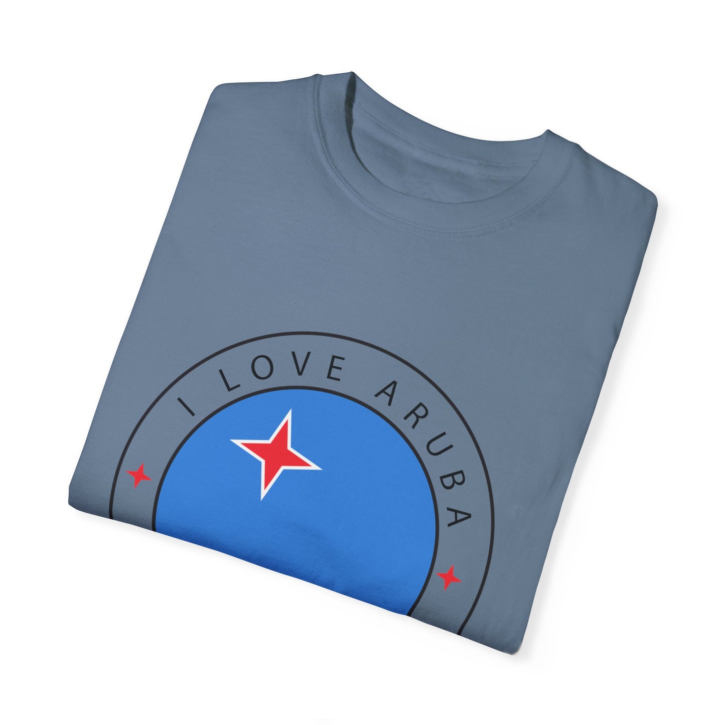 I Love Aruba Flag Unisex Garment-Dyed T-shirt