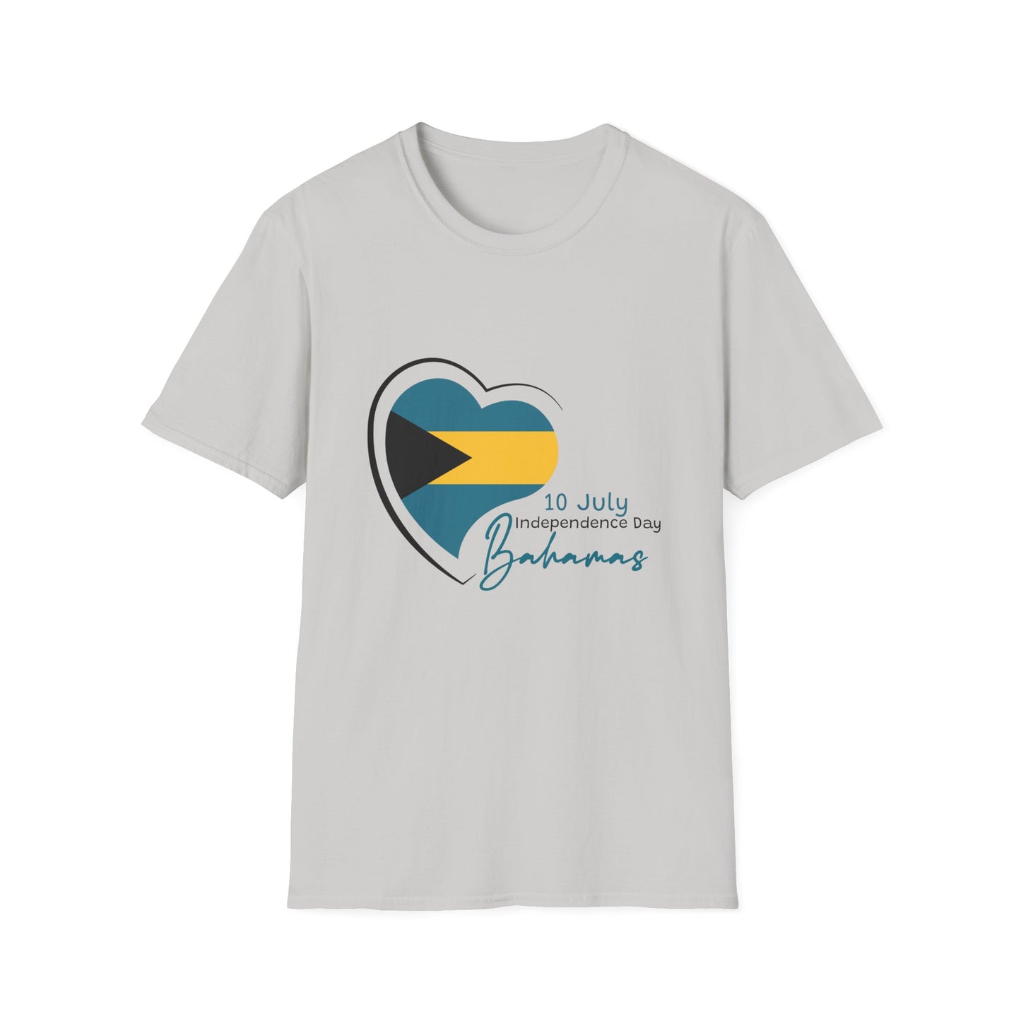Bahamas Heart Shaped Flag  T-Shirt