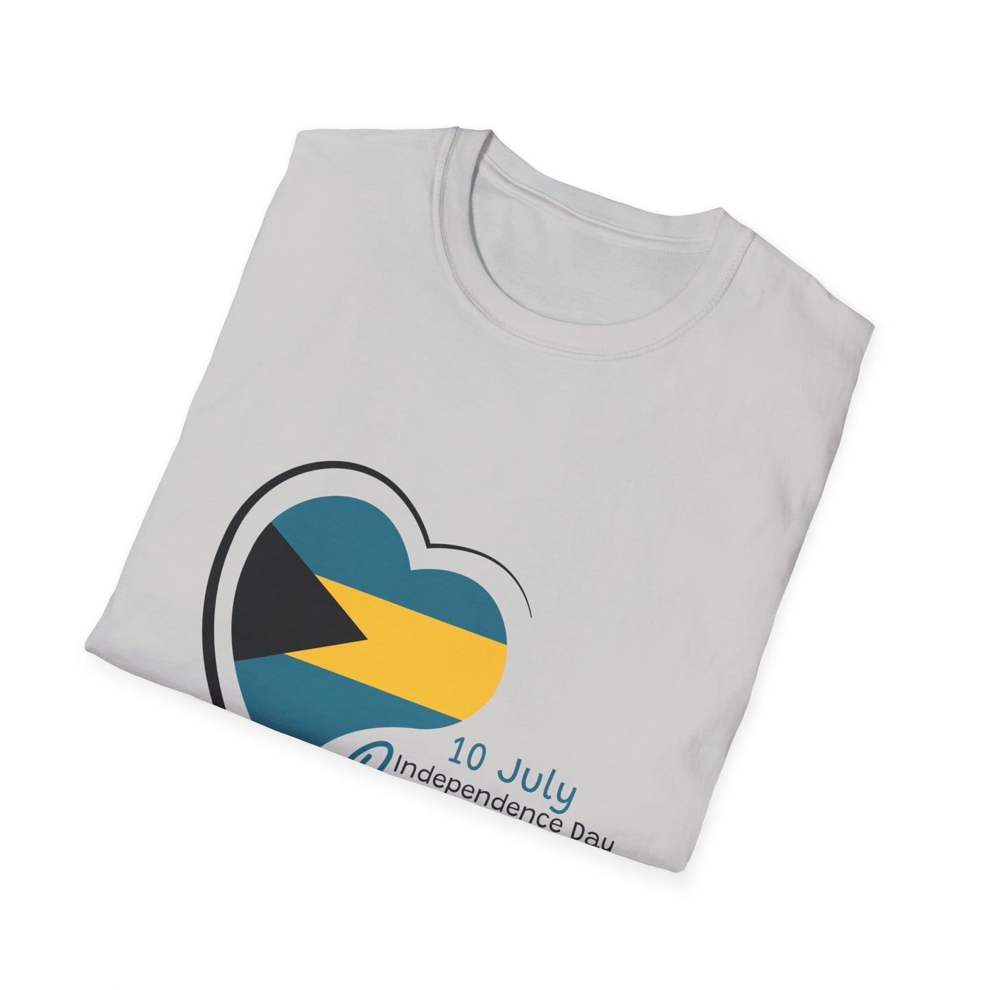 Bahamas Heart Shaped Flag  T-Shirt