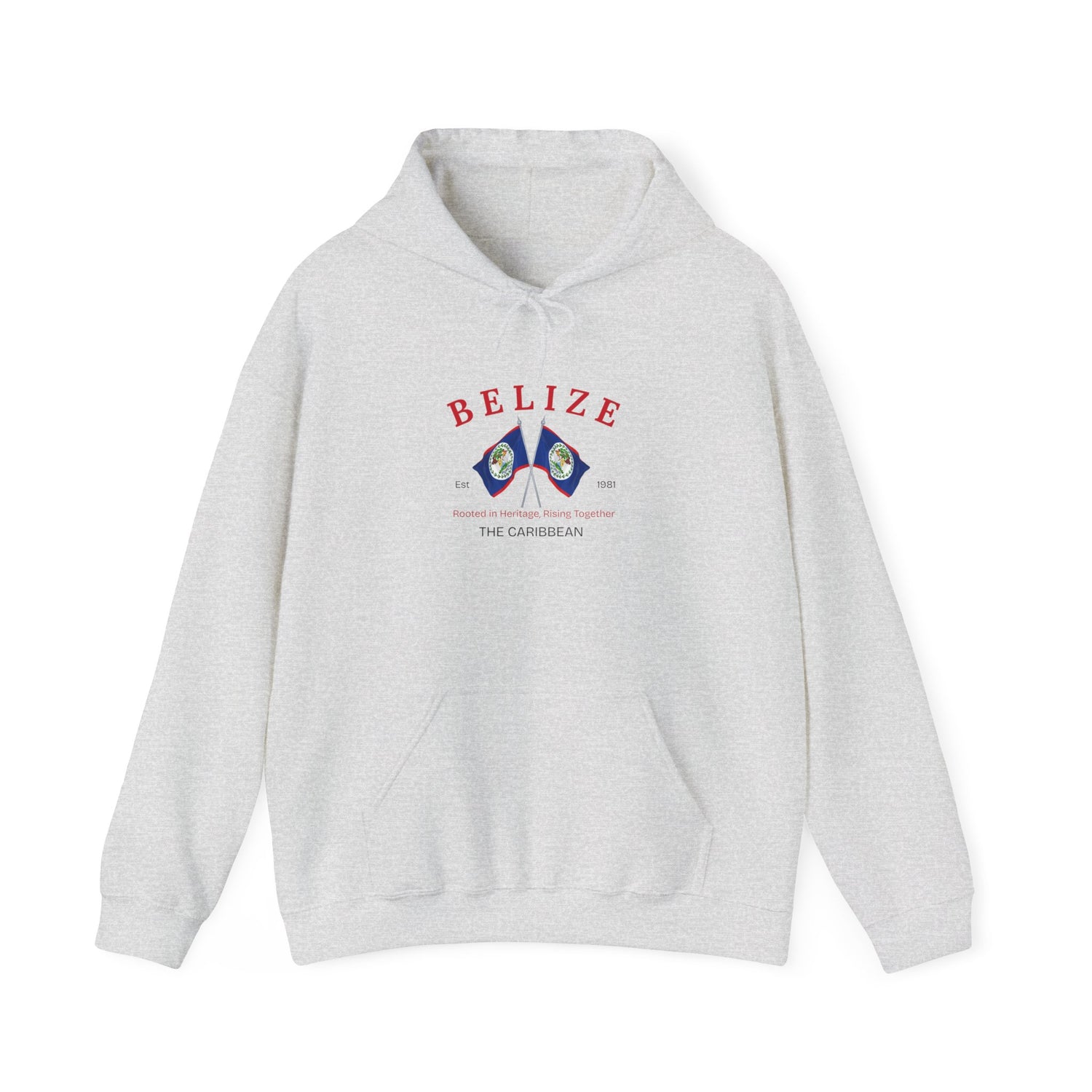 Belize Retro Unisex Hooded Sweatshirt - Casual Caribbean Style