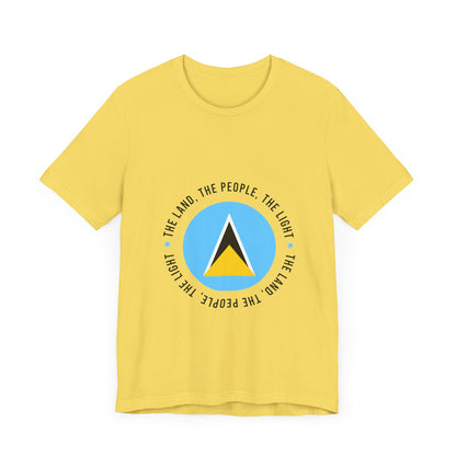 Unisex Jersey Korte Mouw Saint Lucia Vlag Shirt