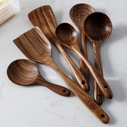Natural Wood Cooking Spoon set