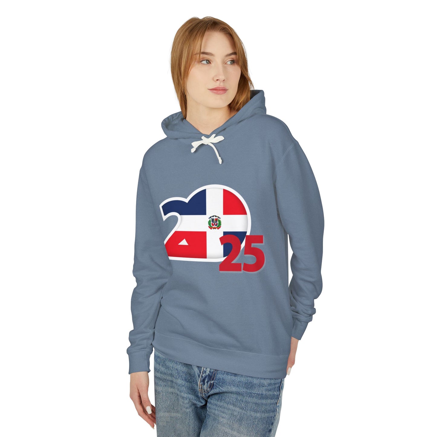 Dominican Republic 2025 Unisex Lightweight Hooded Sweatshirt