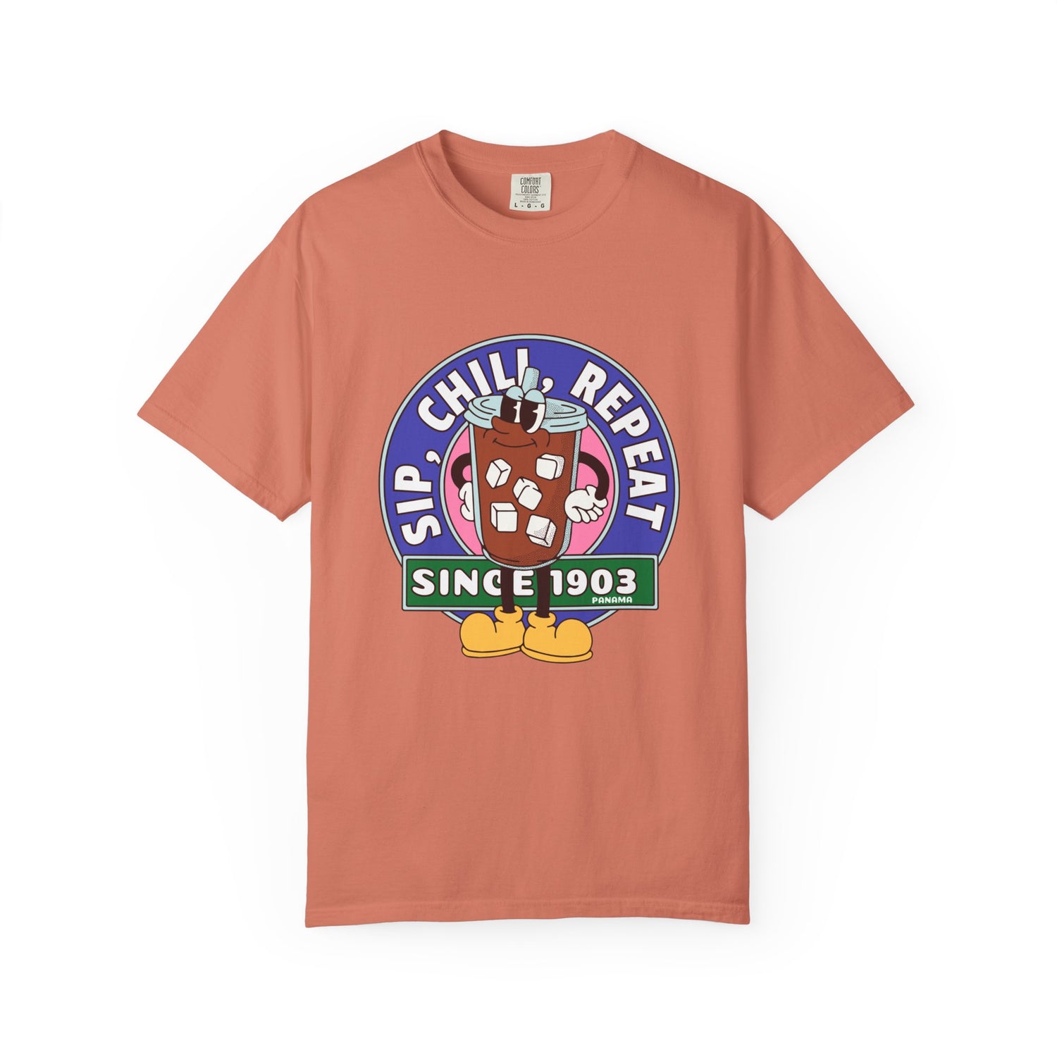 Chill Lover Unisex Garment-Dyed T-Shirt | Sip, Chill Panama | Repeat Since 1903