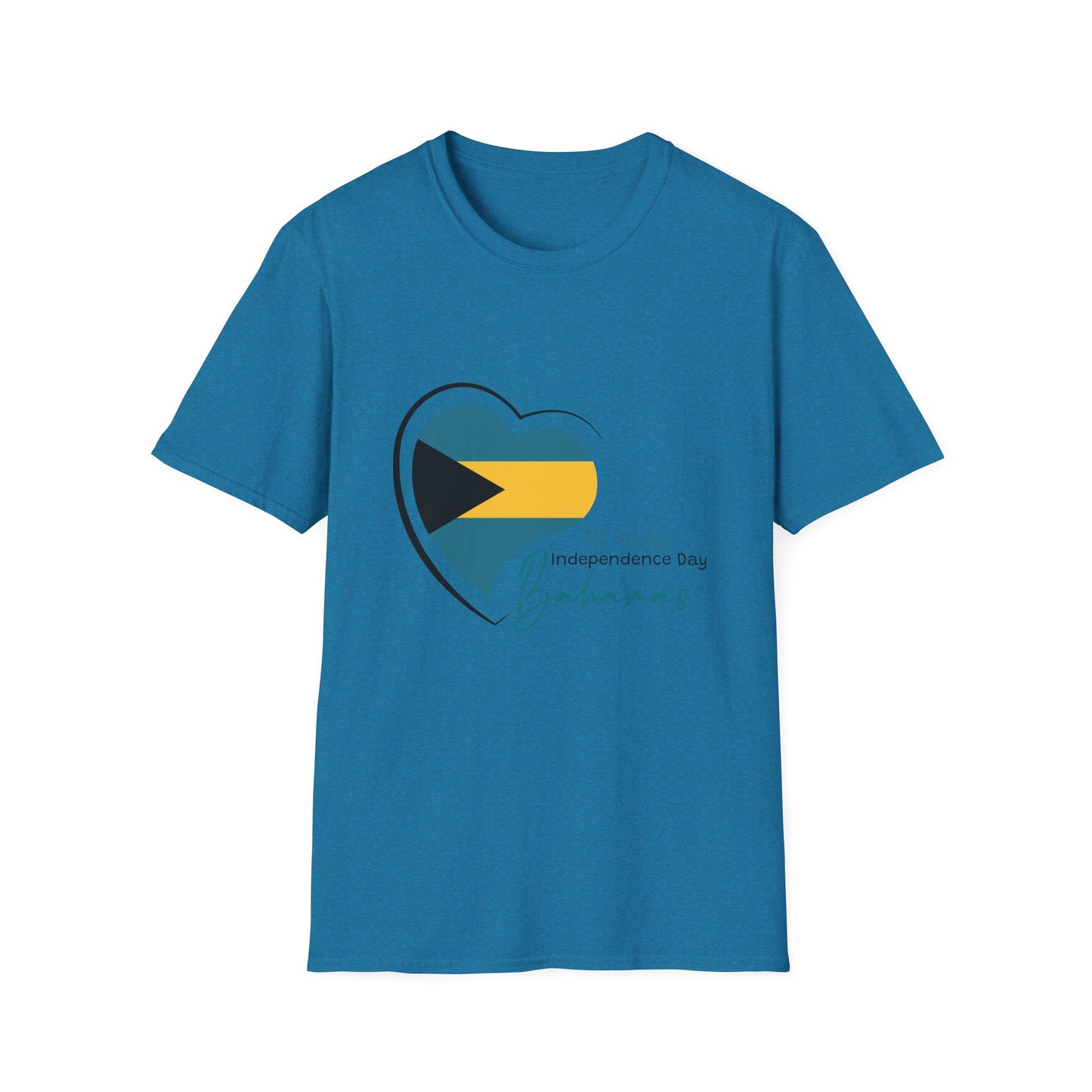 Bahamas Heart Shaped Flag  T-Shirt