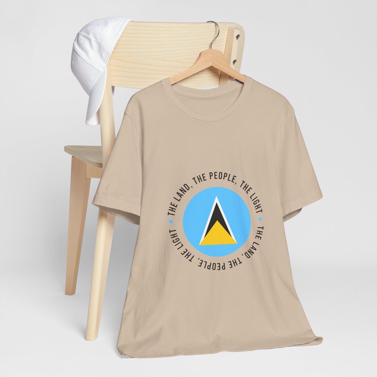 Unisex Jersey Korte Mouw Saint Lucia Vlag Shirt