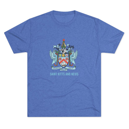 Saint Kitts and Nevis Coat Of Arm Unisex Tri-Blend T-Shirt