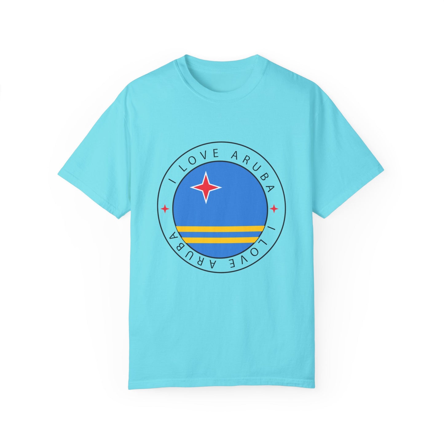 I Love Aruba Flag Unisex Garment-Dyed T-shirt