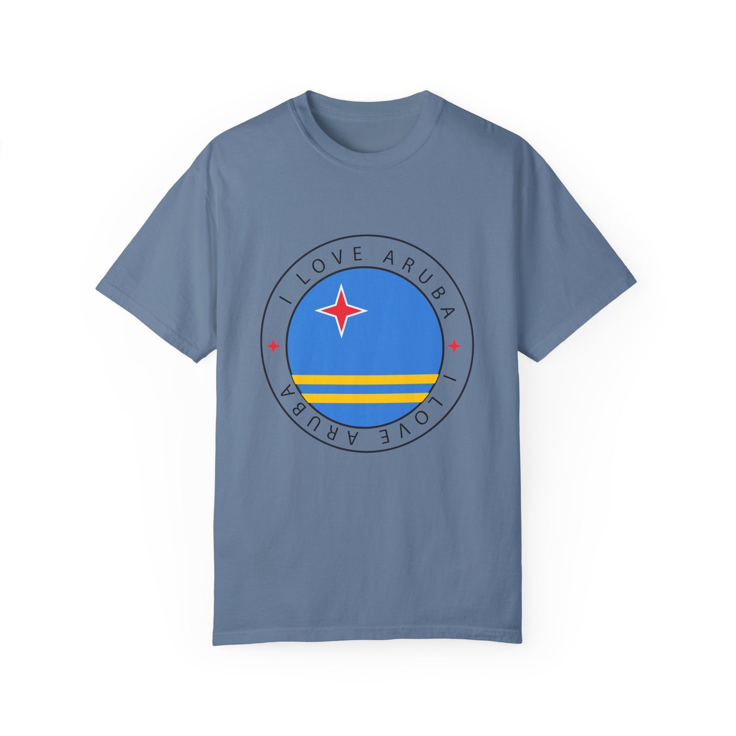 I Love Aruba Flag Unisex Garment-Dyed T-shirt