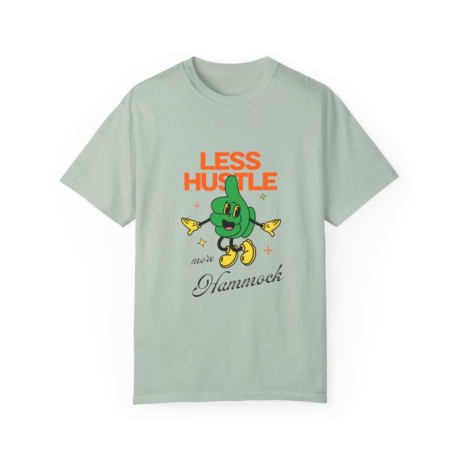 Fun Relaxed Unisex T-Shirt | Less Hustle More Hammock Design | Barbados Shirt