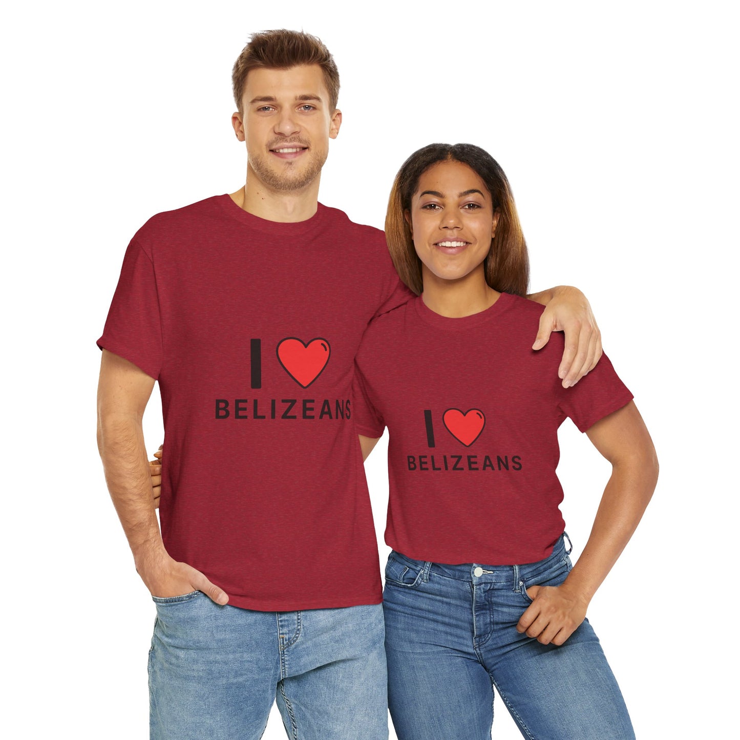 I Love Belizeans  Cotton T shirt