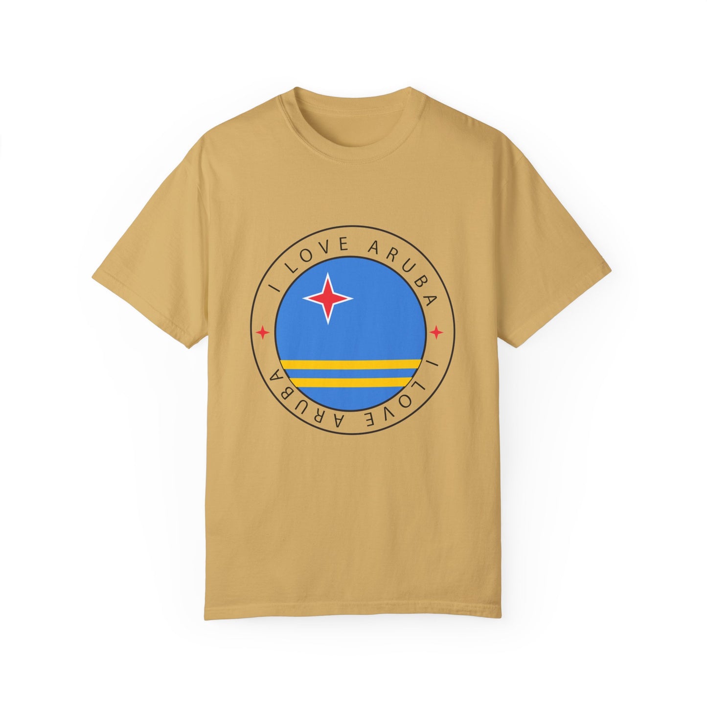I Love Aruba Flag Unisex Garment-Dyed T-shirt