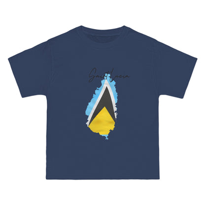 Saint Lucia Map Shape Flag T-Shirt