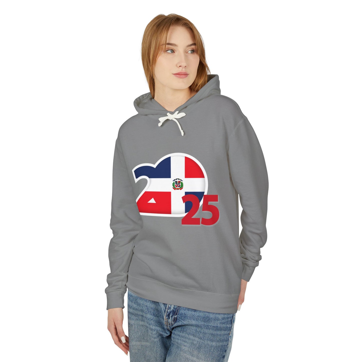 Dominican Republic 2025 Unisex Lightweight Hooded Sweatshirt