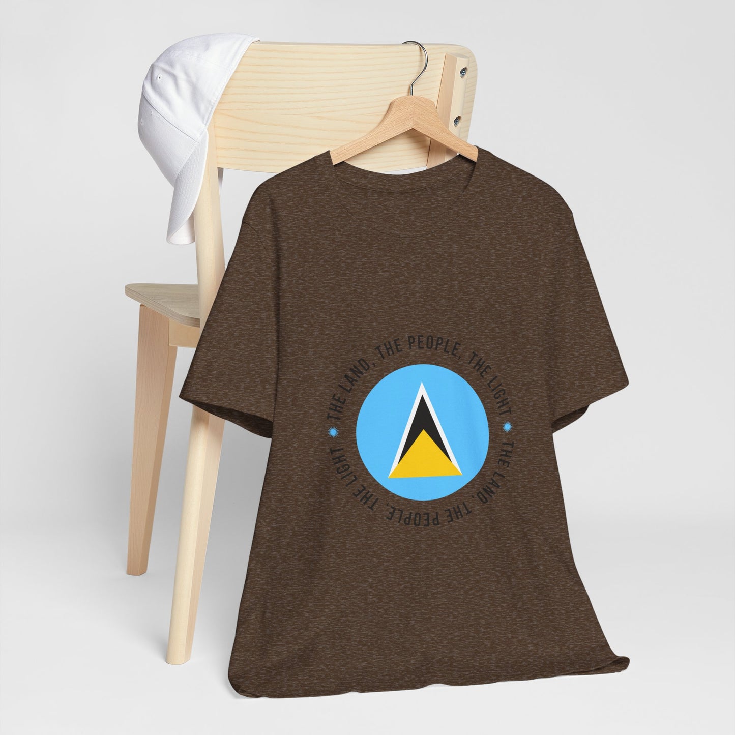 Unisex Jersey Korte Mouw Saint Lucia Vlag Shirt